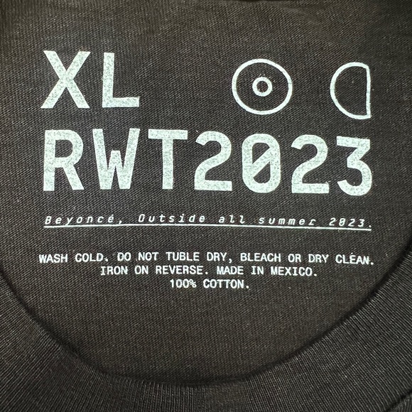 Beyonce Renaissance World Tour 2023 Official Merch T-shirt XL - Picture 6 of 6